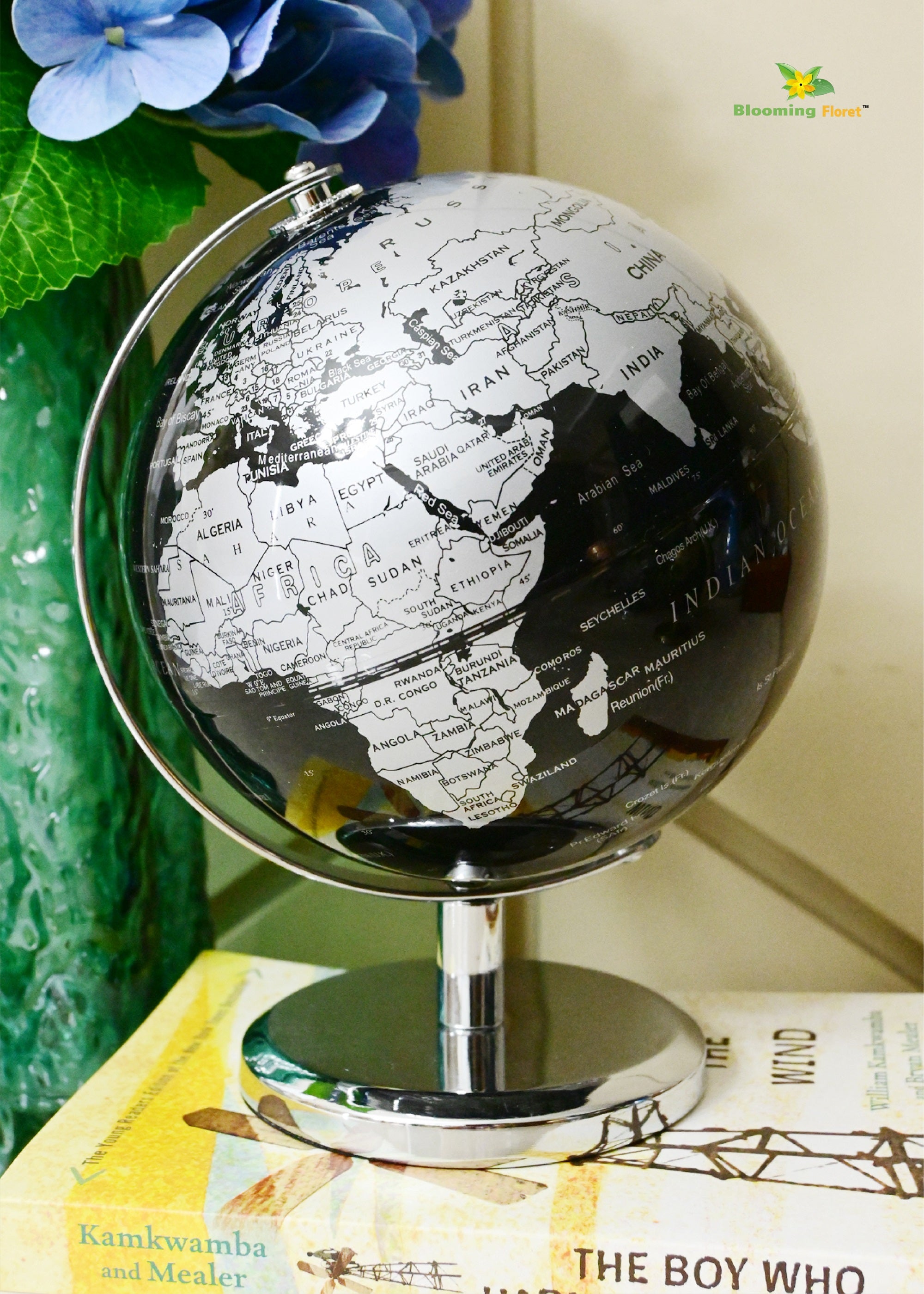 Globe on Metal Stand