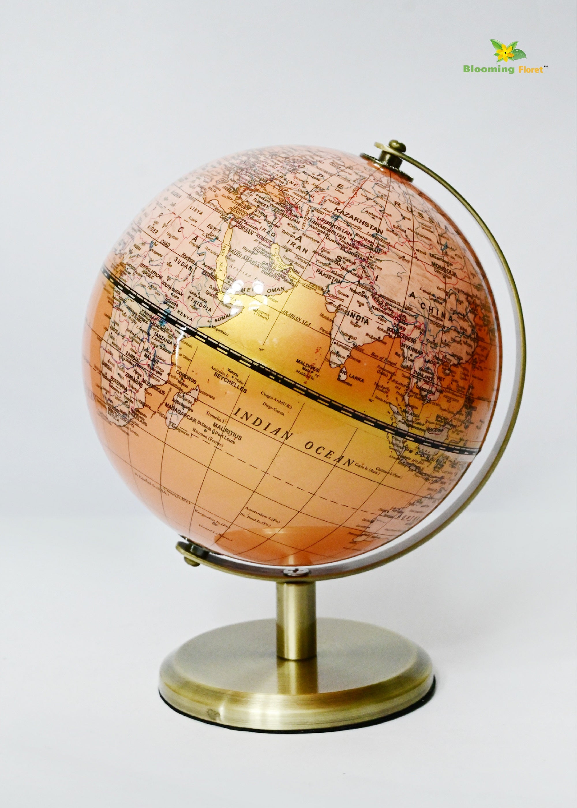 Globe on Metal Stand