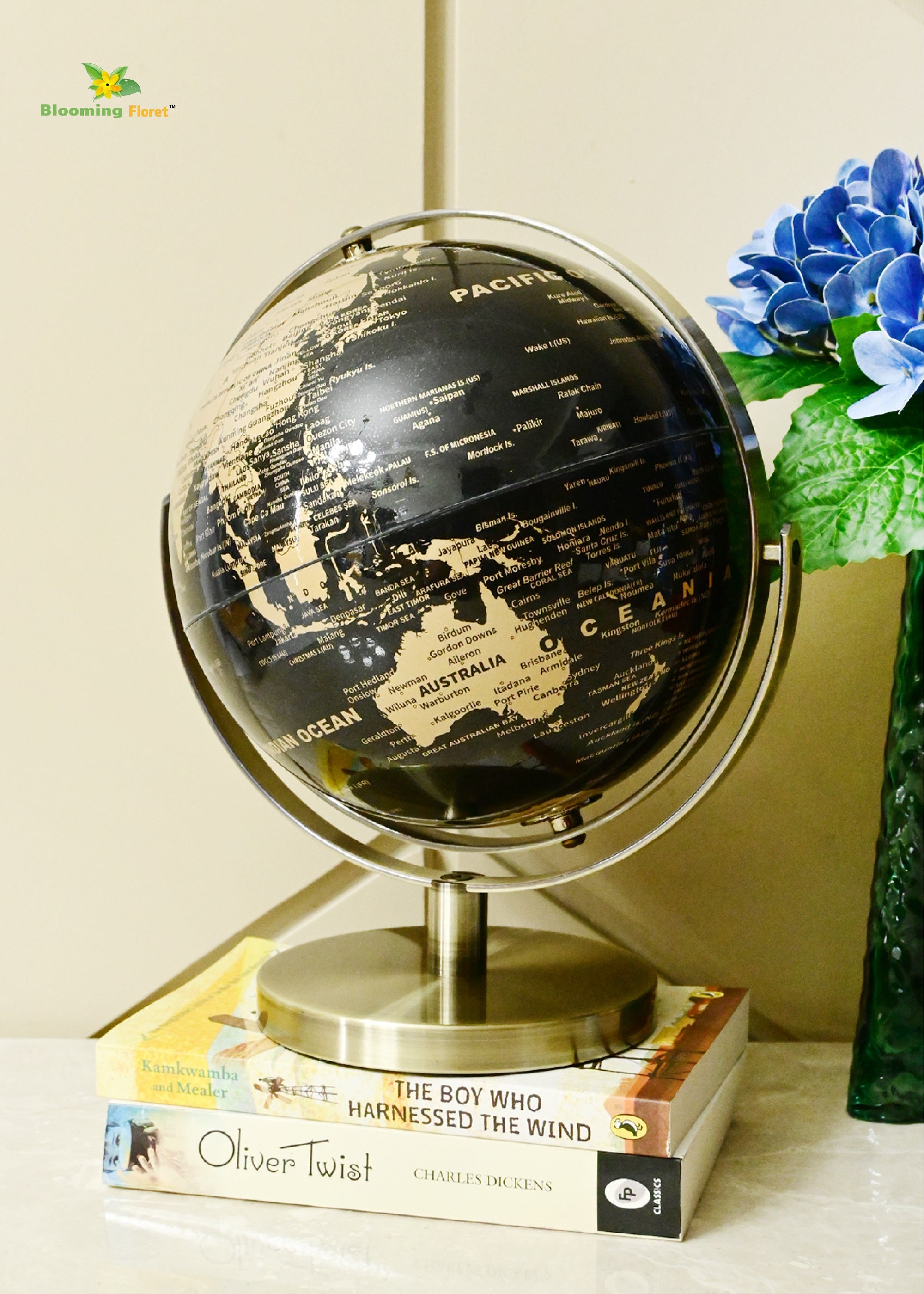 Globe on Metal Stand