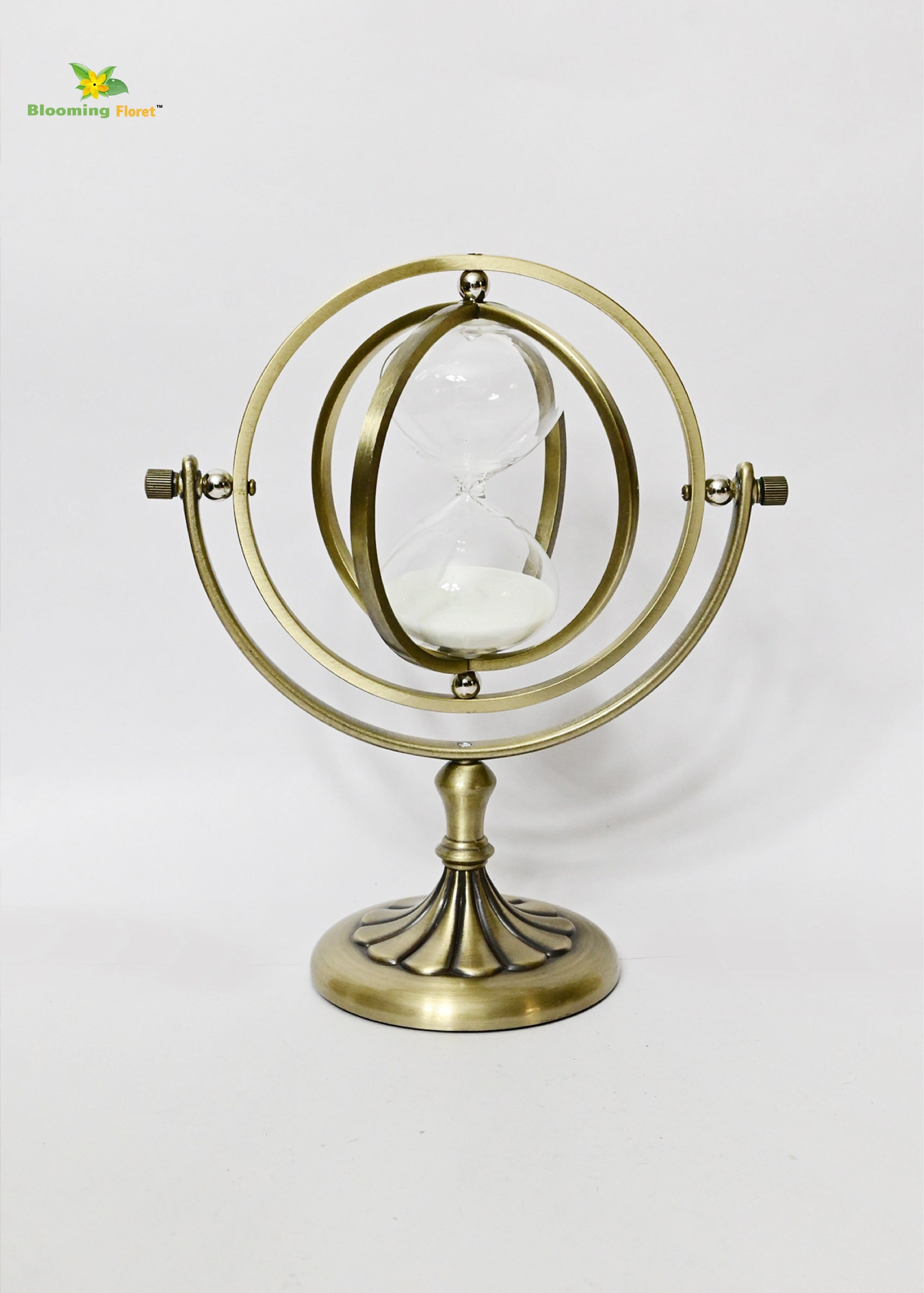 Brass Rotating Hourglass - 15 Minutes