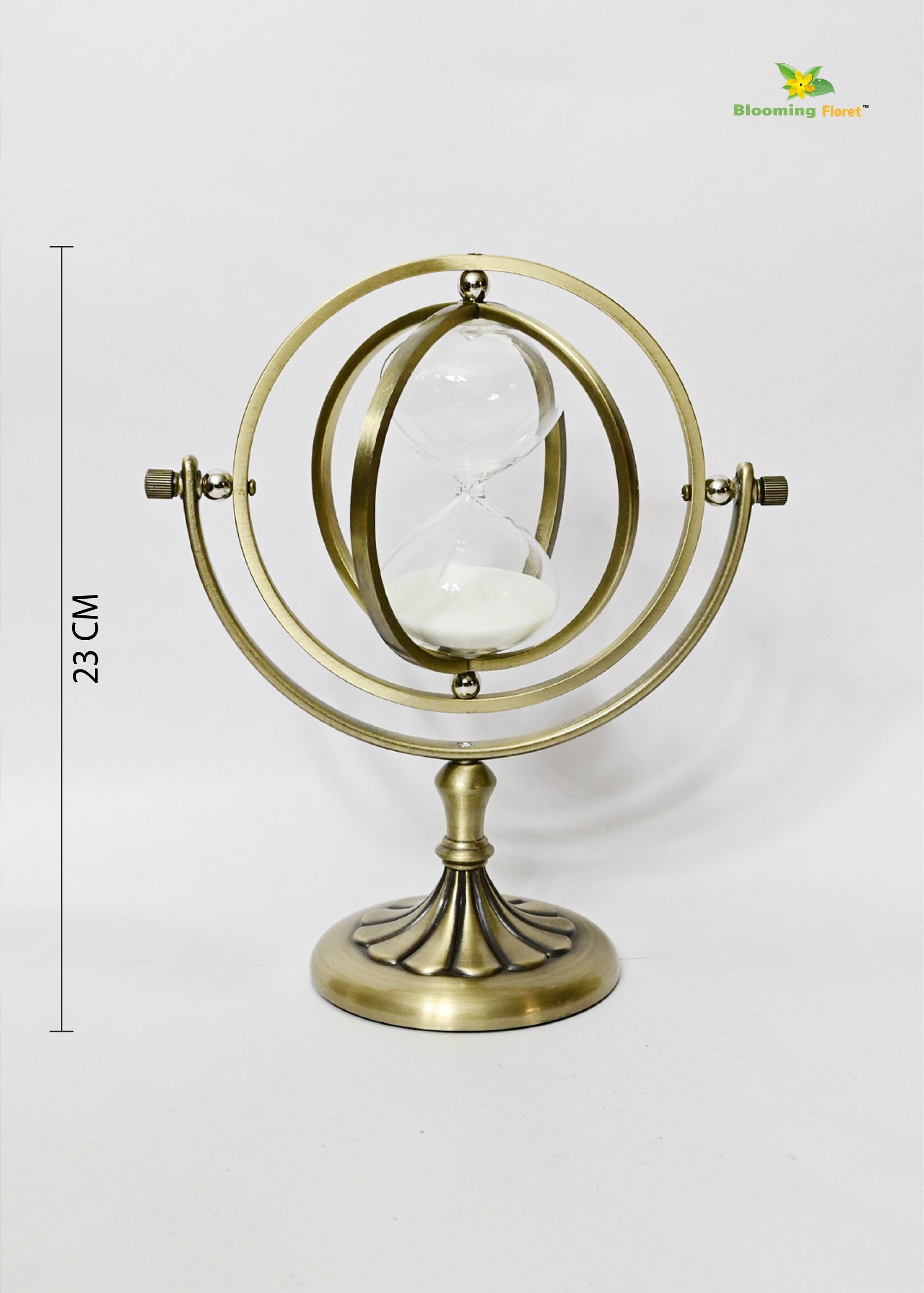 Brass Rotating Hourglass - 15 Minutes