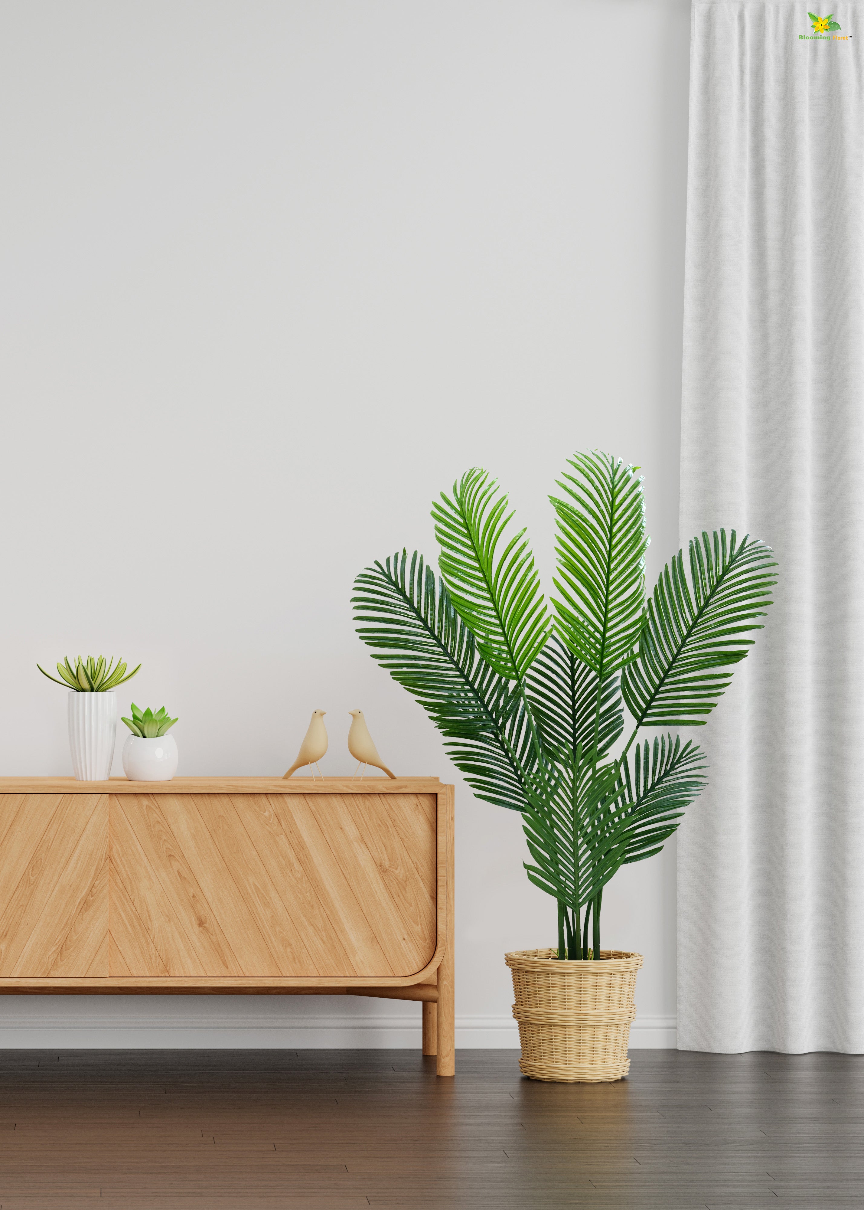 Artificial Areca Palm Plant for Decor | 8 Big Leaves | 140 cm