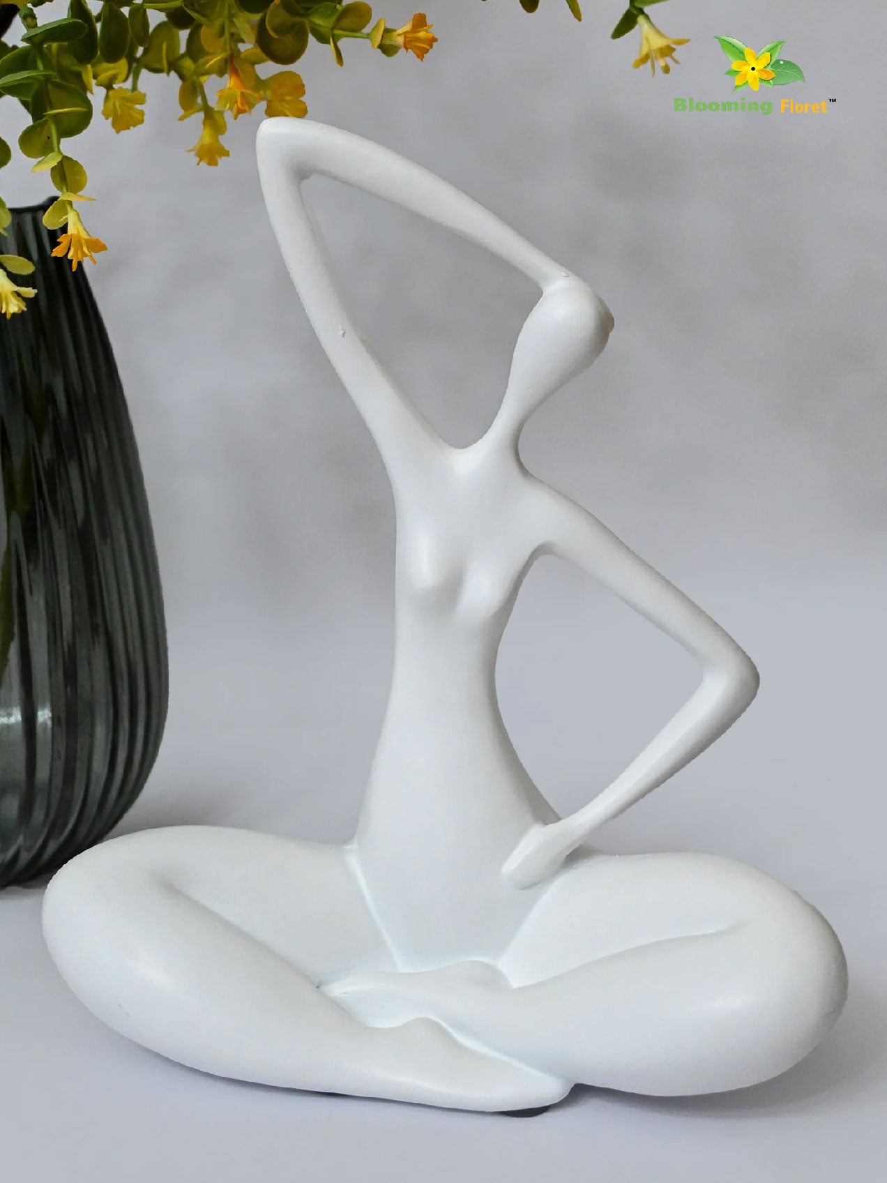 Blissful Yoga Sculpture - White