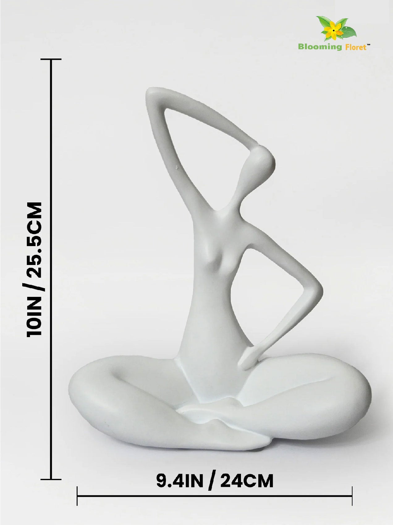 Blissful Yoga Sculpture - White