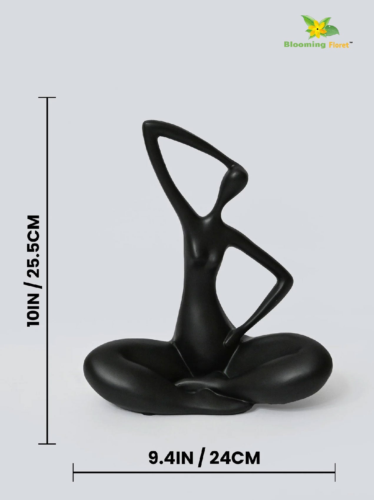 Blissful Yoga Sculpture - Black