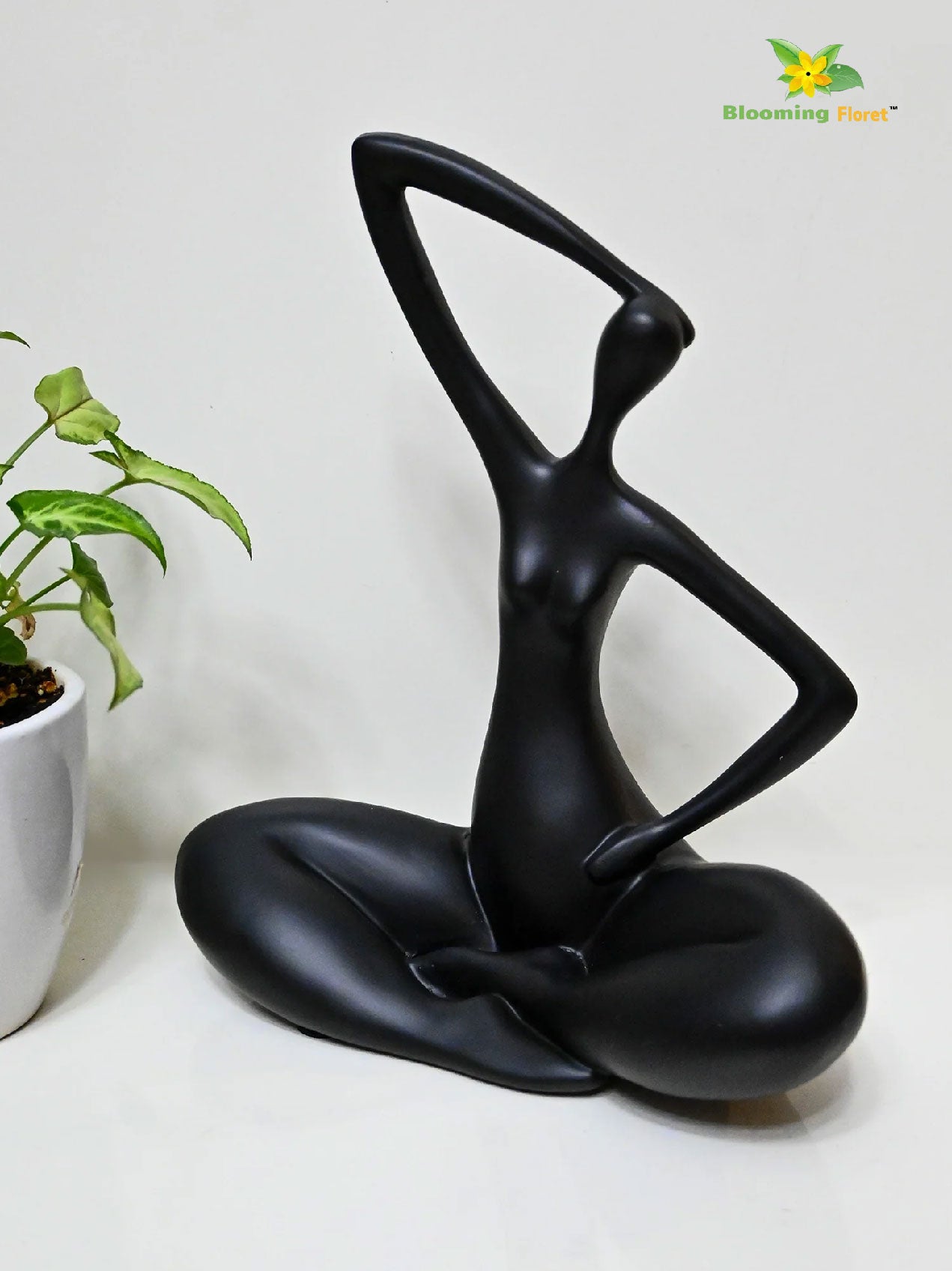 Blissful Yoga Sculpture - Black
