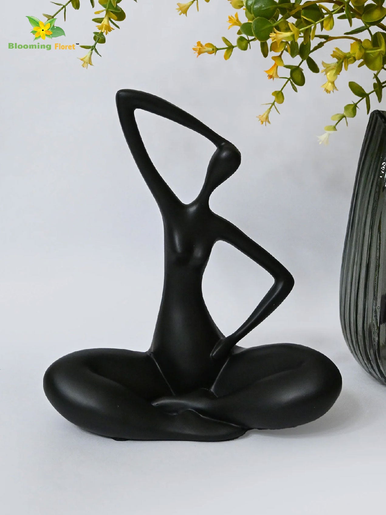 Blissful Yoga Sculpture - Black