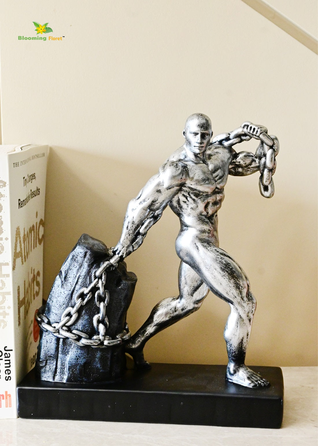Elite Weightlifting Man Sculpture - Silver
