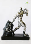 Elite Weightlifting Man Sculpture - Silver