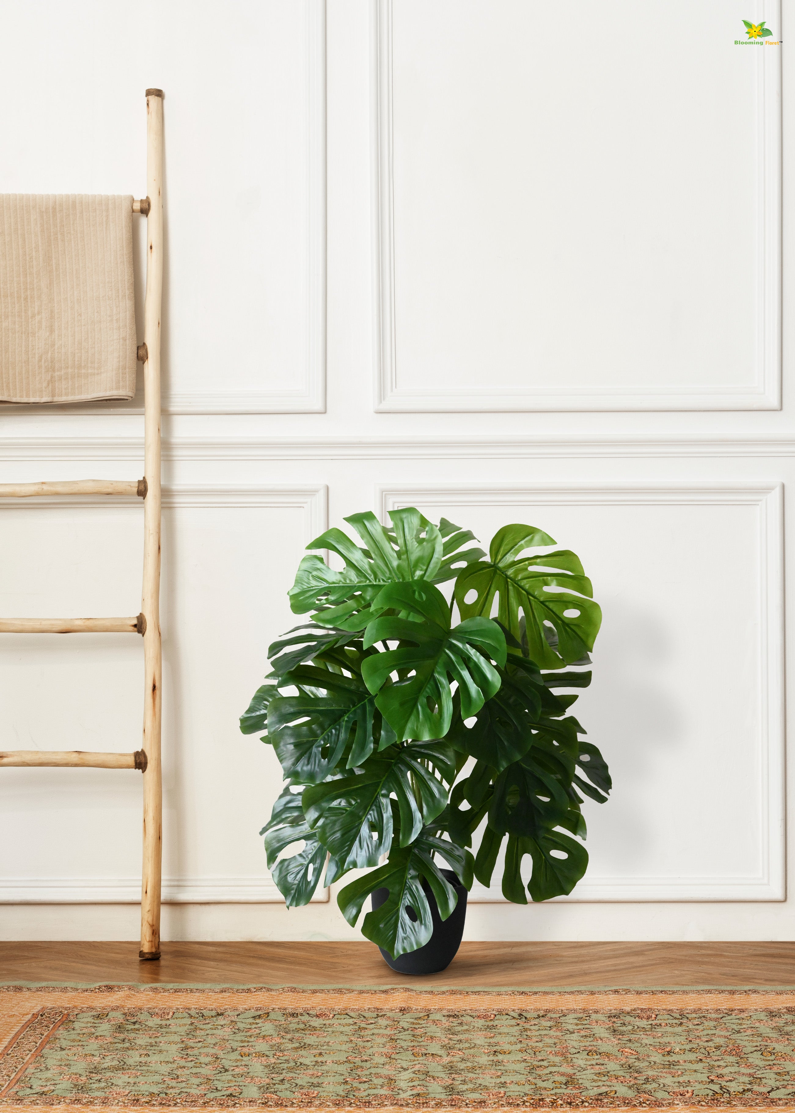 Artificial Monstera Plant for Decor | 18 Leaves with Basic Pot | 78.7 cm