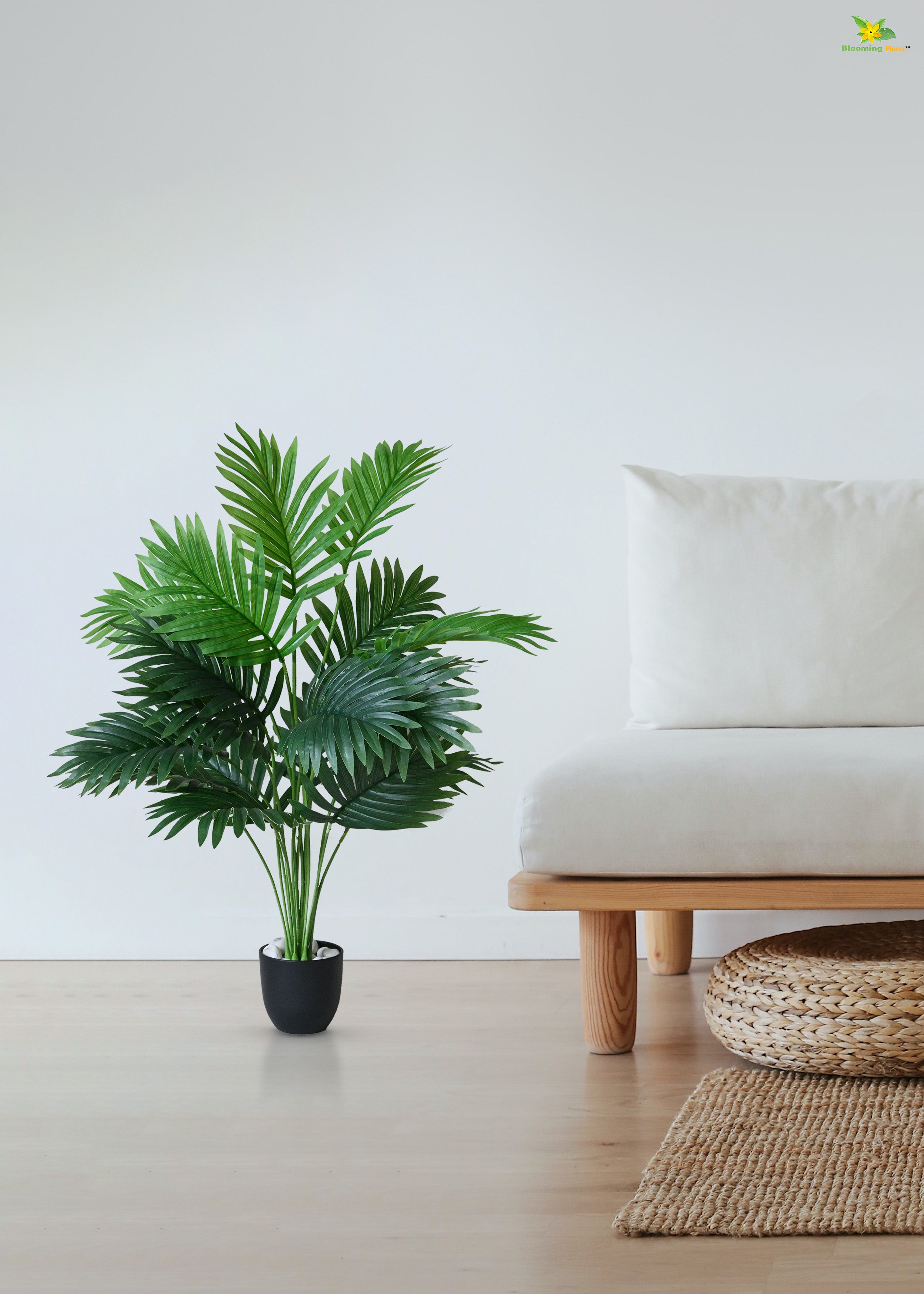 Artificial Areca Palm Plant 18 Leaves with Basic Pot | 82  cm