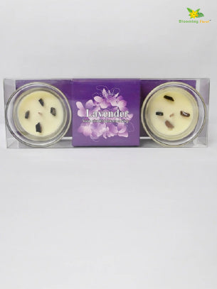 Glass Candle | Lavender | 5 cm | Set of 1, 2 Pcs