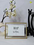 Horizontal Glass Metal Frame - Keep Life Simple