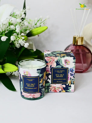 Scented Candle Glass Jar - Set of 2 Pcs, Sea Salt