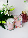 Scented Candle Glass Jar - Set of 2 Pcs, Sweet Rose