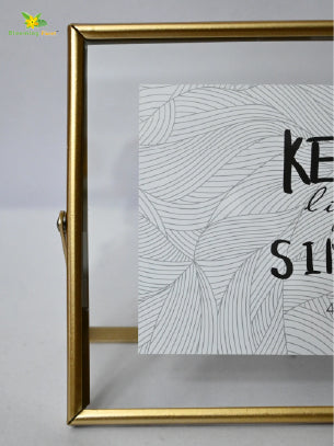 Horizontal Glass Metal Frame - Keep Life Simple