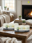 Jasmine Scented Pillar Candles - Sets of 2