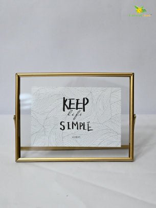 Horizontal Glass Metal Frame - Keep Life Simple