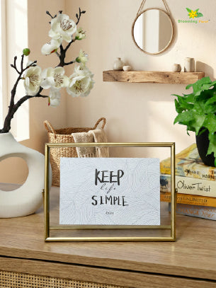 Horizontal Glass Metal Frame - Keep Life Simple