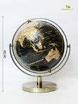 Globe on Metal Stand - Golden+Black