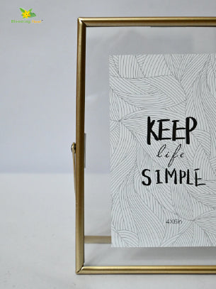 Vertical Glass Metal Frame - Keep Life Simple