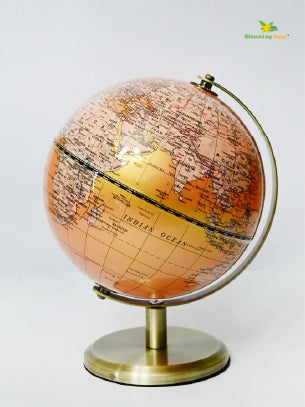 Globe on Metal Stand - Golden