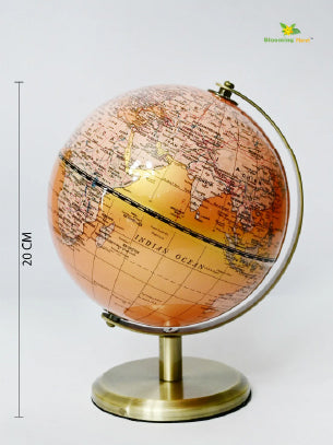 Globe on Metal Stand - Golden