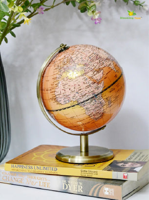 Globe on Metal Stand - Golden