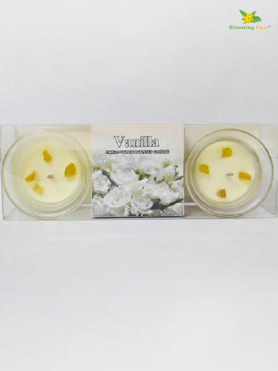 Glass Candle - Set of 2 Pcs, Vanilla