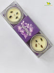 Glass Candle | Lavender | 5 cm | Set of 1, 2 Pcs