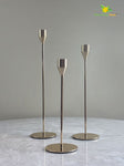 Classic All-Gold Candle Holder- Set of 3