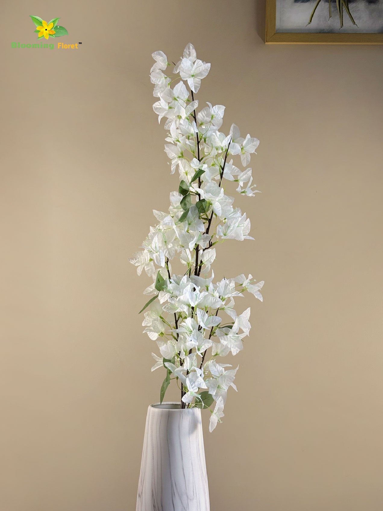 Artificial Bougainvillea Stick – 135 cm, White