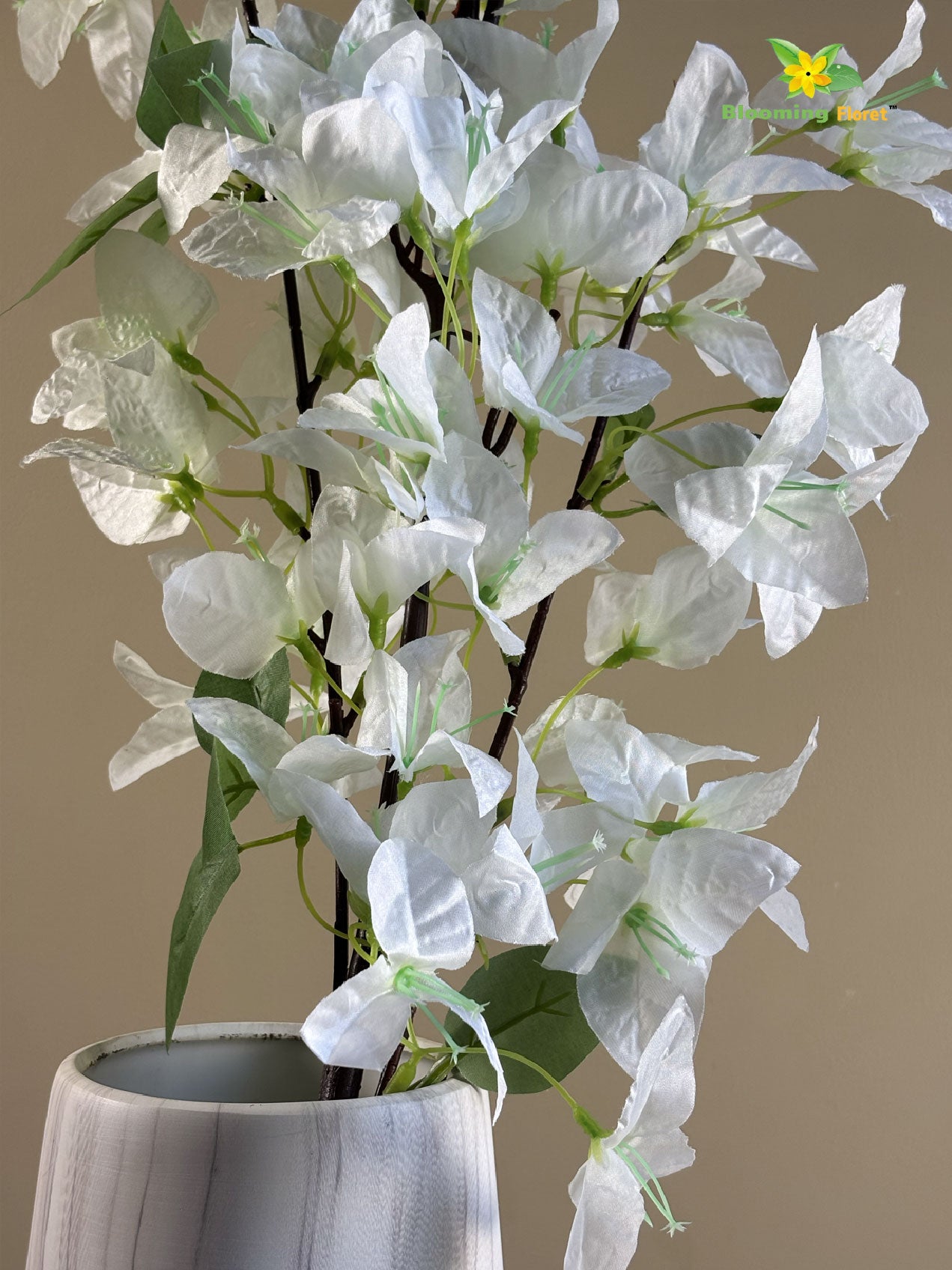 Artificial Bougainvillea Stick – 135 cm, White