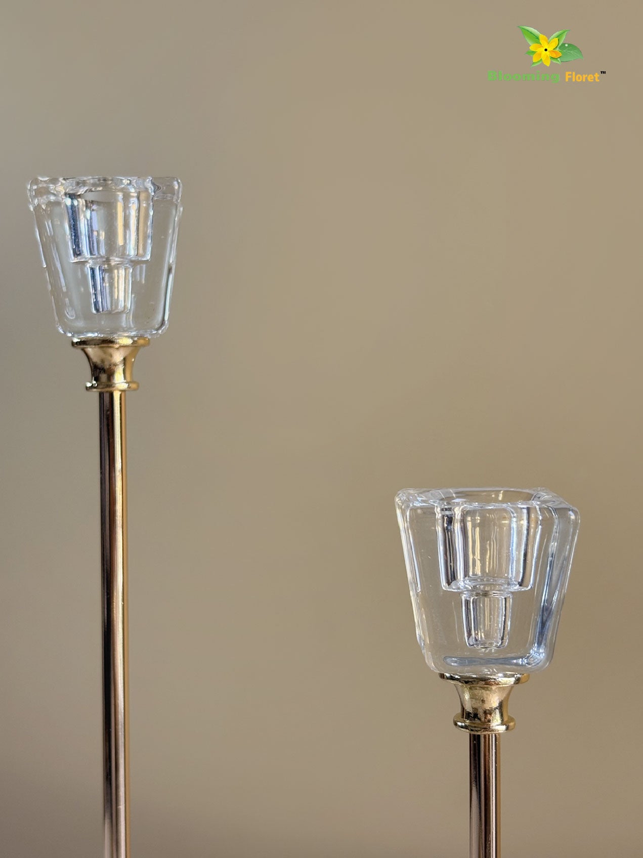 Candle Holder with Square Top Platform-Trio Set