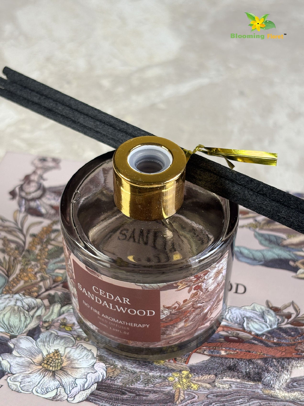 Aromatic Candle & Diffuser Set – Cedar Sandalwood | Ocean Sea Wave | Sakura Aroma