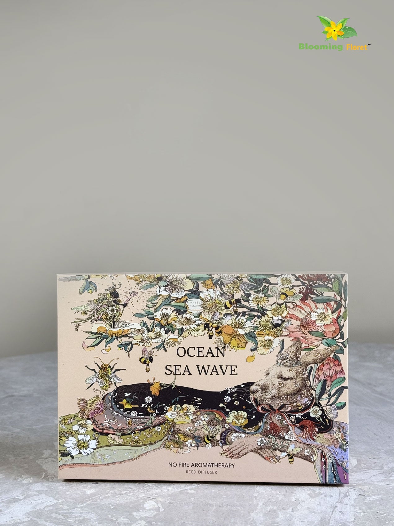 Aromatic Candle & Diffuser Set – Cedar Sandalwood | Ocean Sea Wave | Sakura Aroma