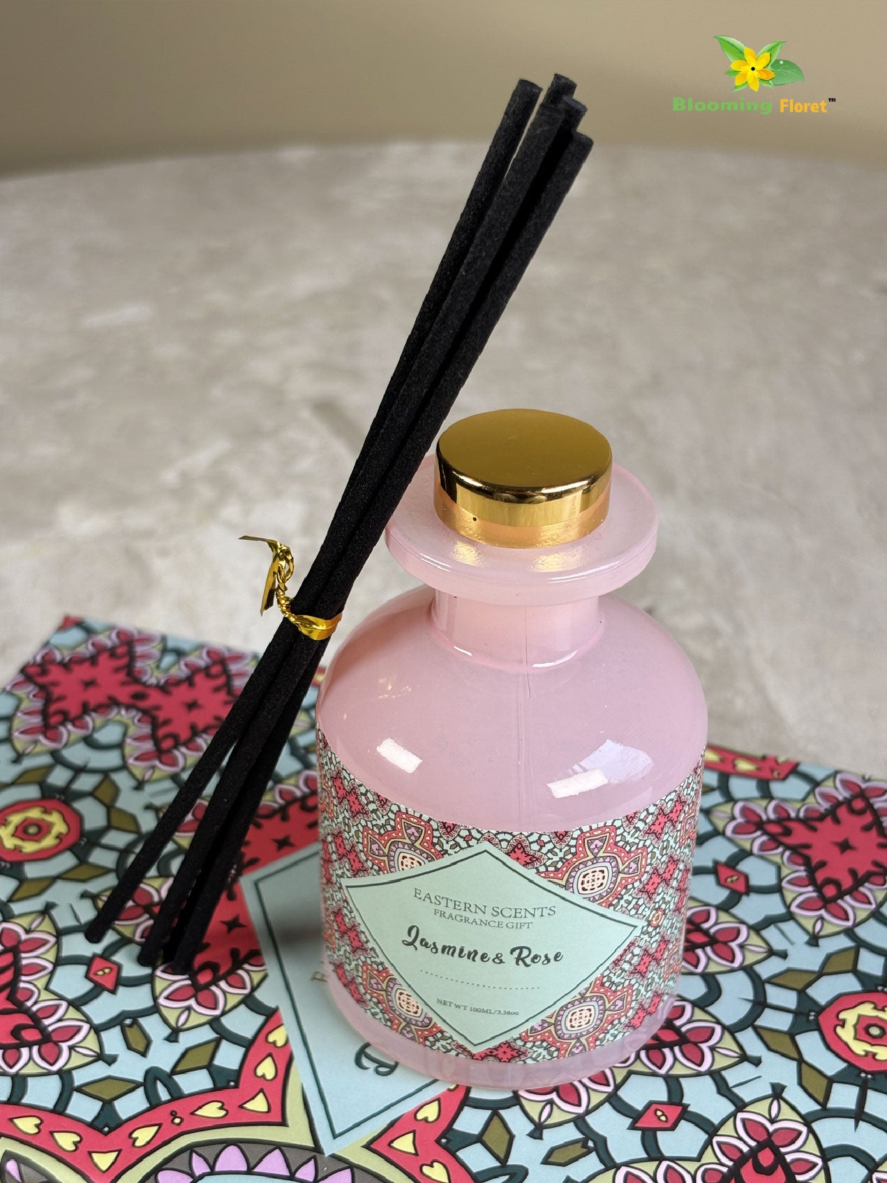 Premium Diffuser & Candle Set | 20 cm | Jasmine & Rose