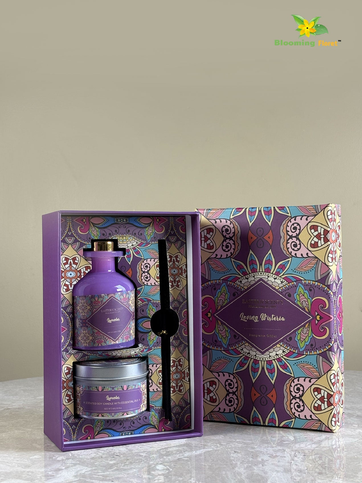 Premium Diffuser & Scented Candle Gift Set – 3 Fragrance Variants