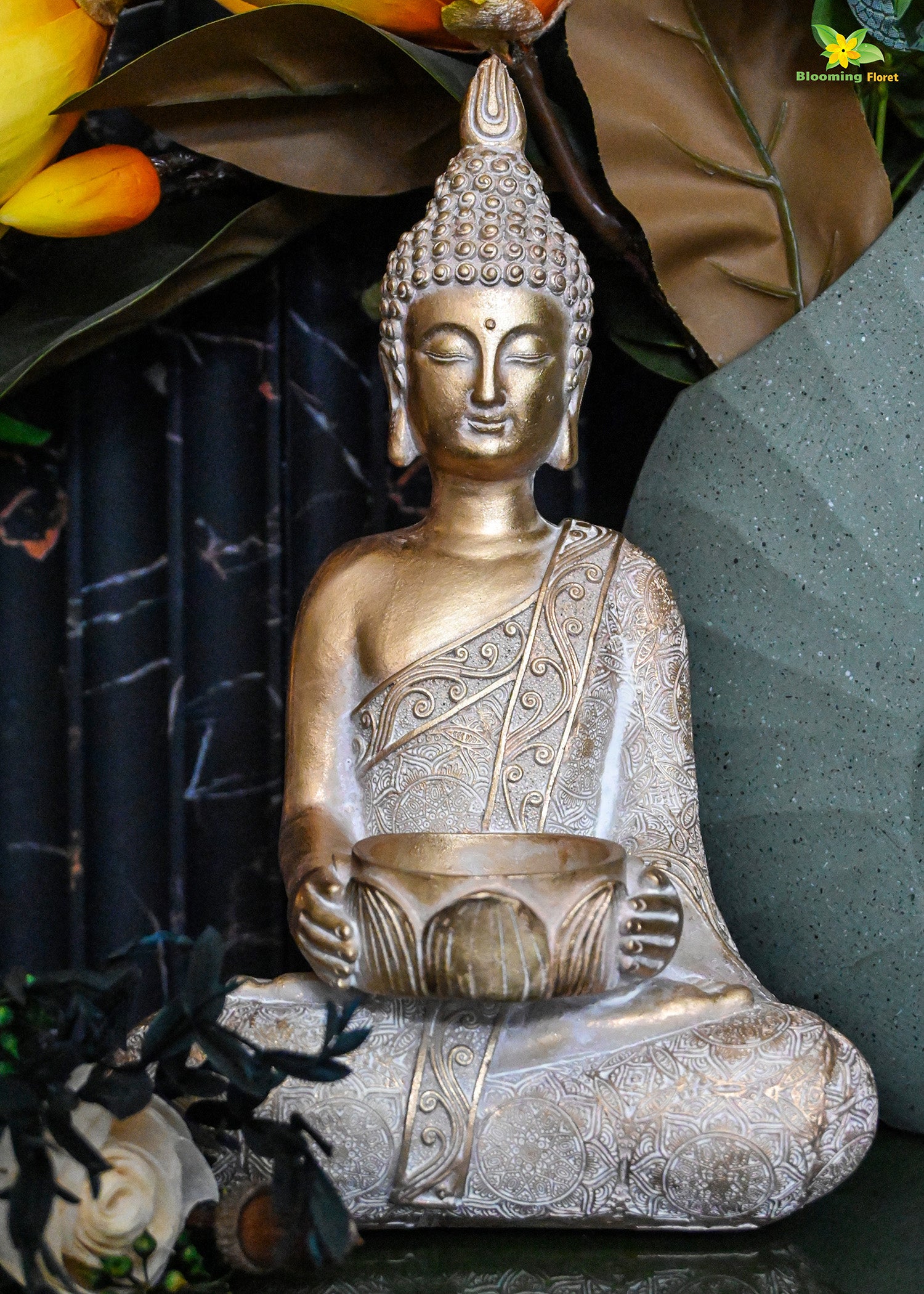 Golden Alms Buddha Statue