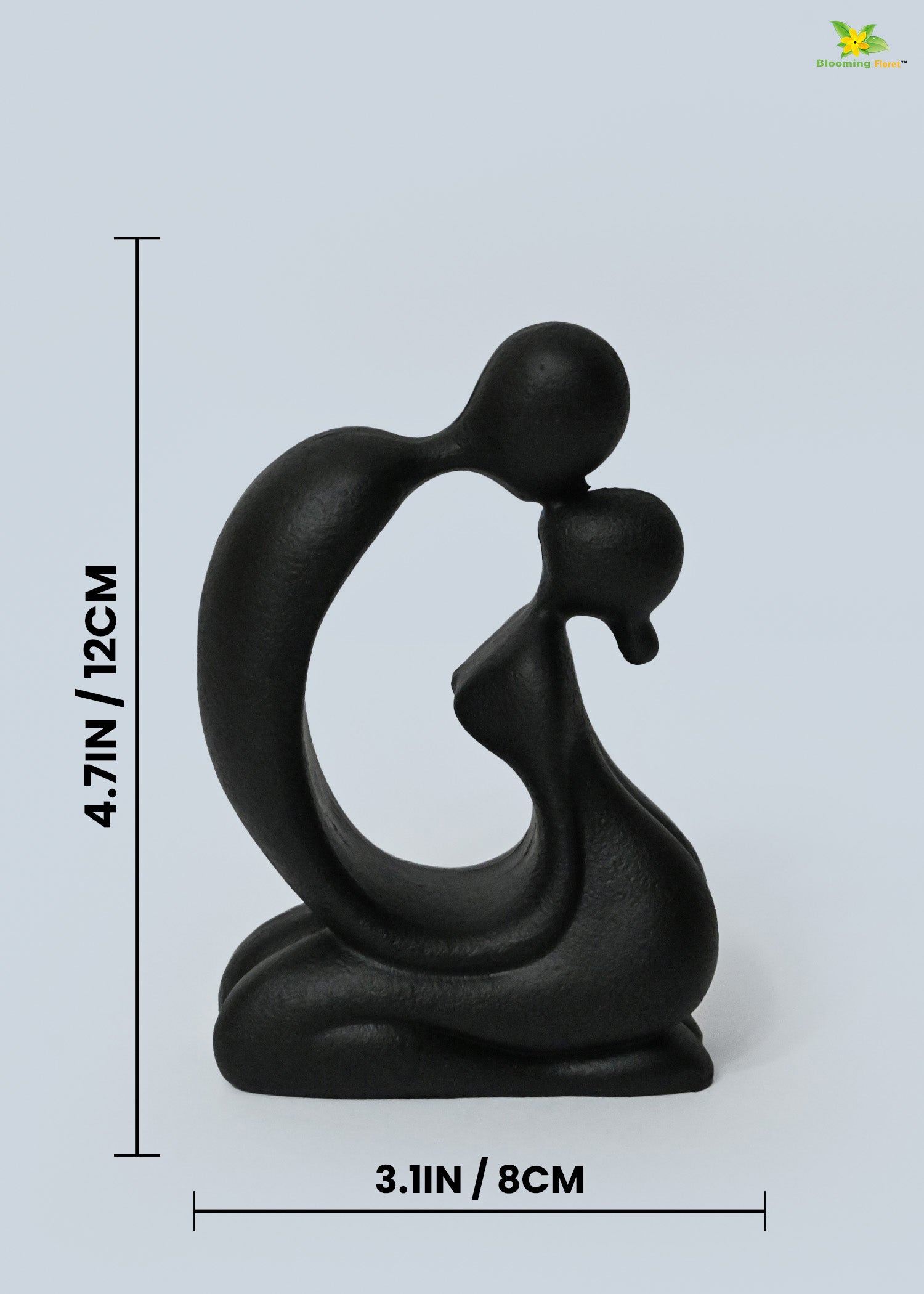 Romantic Abstract Kiss Figurine