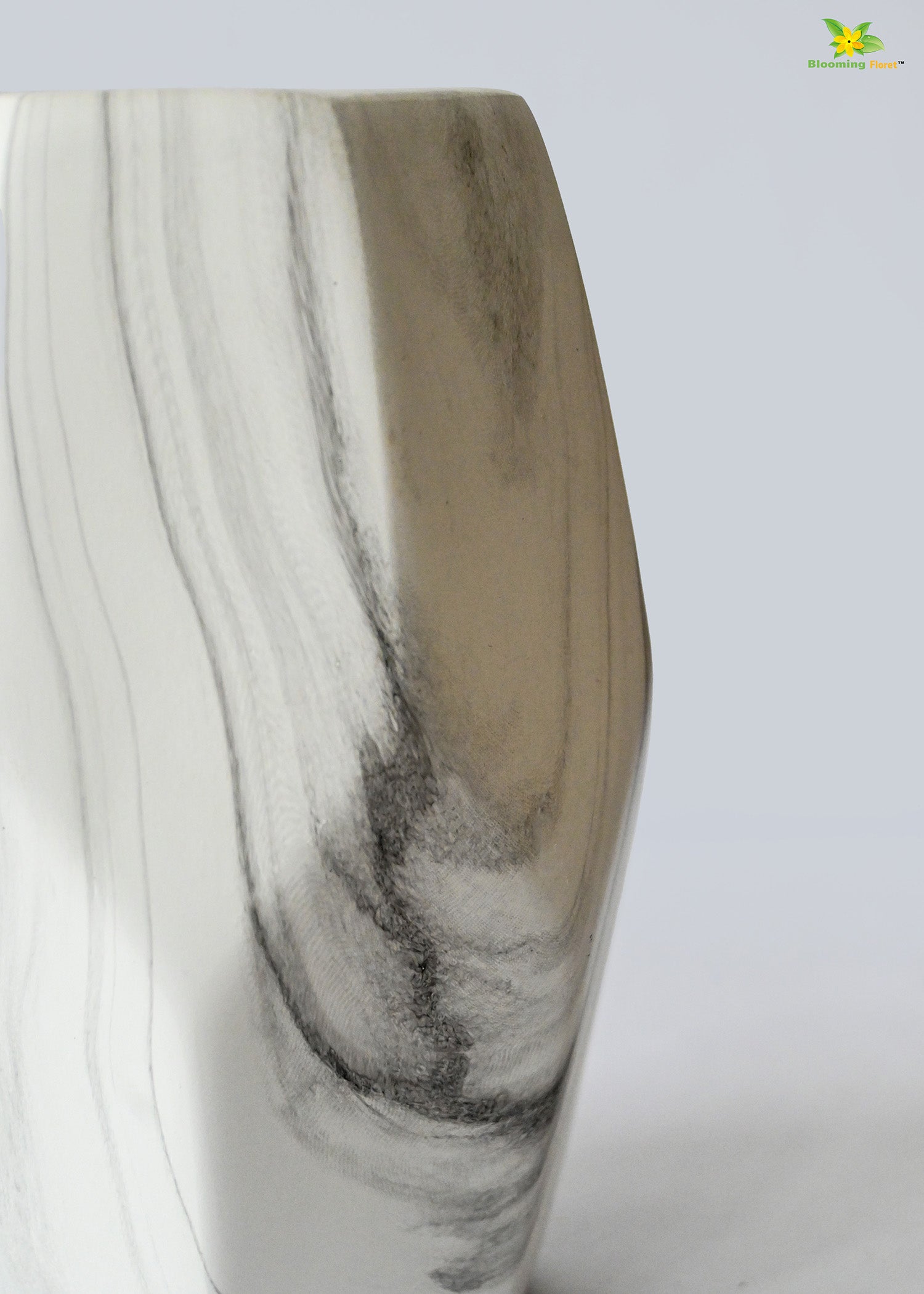 Pentagon Ceramic Marble Vase