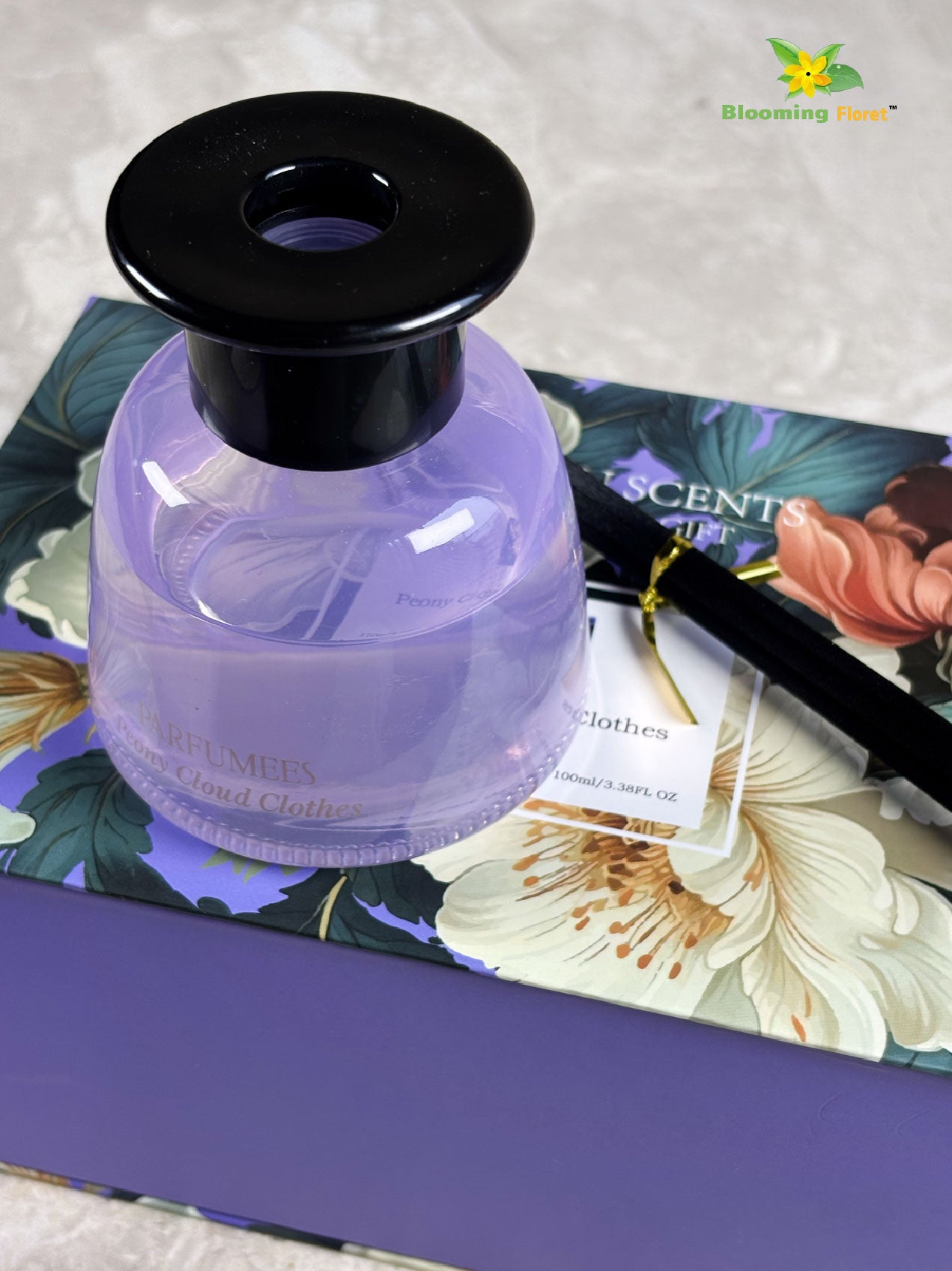 Large Diffuser & Candle Set | 19 cm | Peony Cloud Clothes