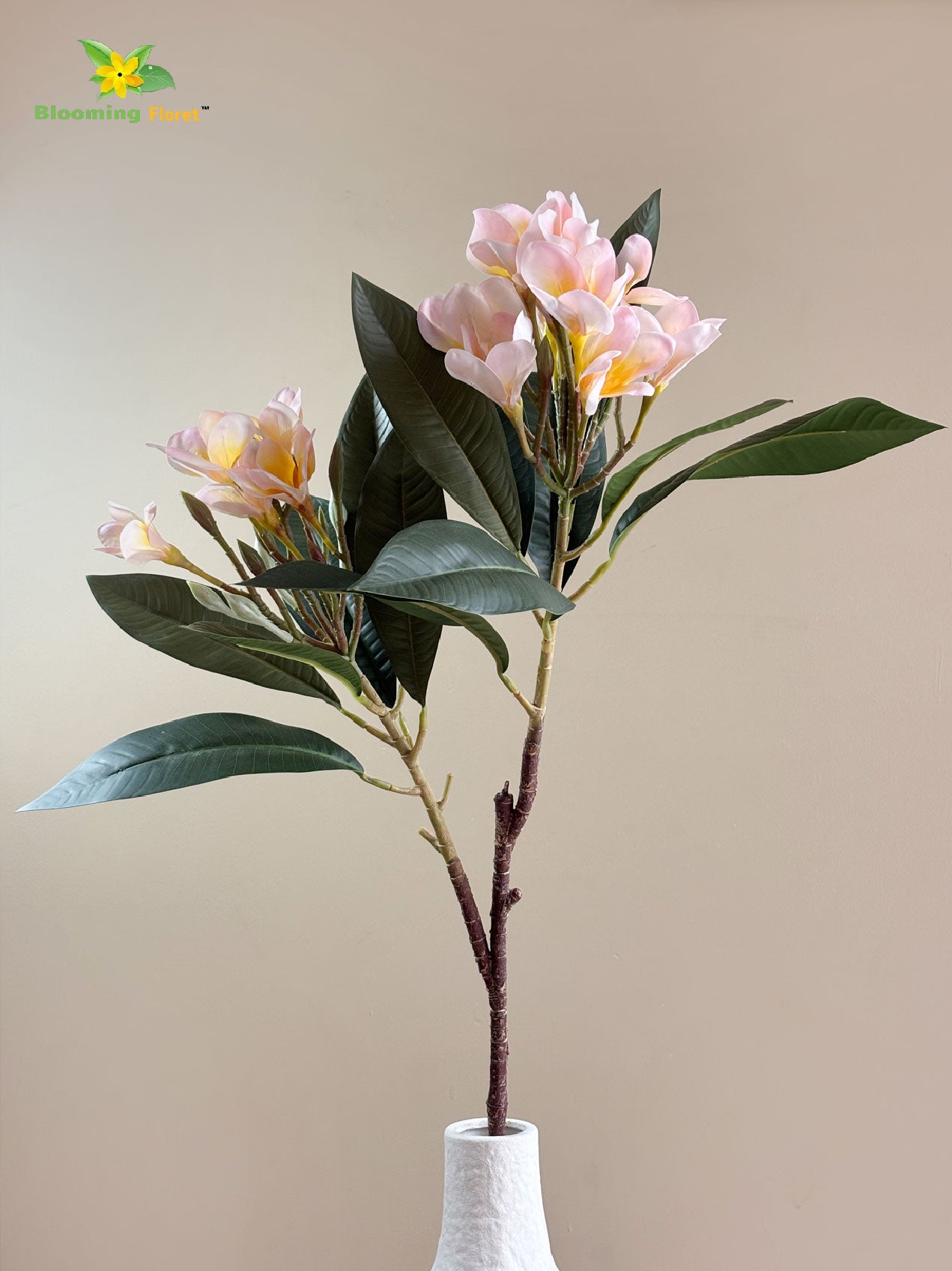 Frangipani Flower Stick | Golden Yellow | 84 cm