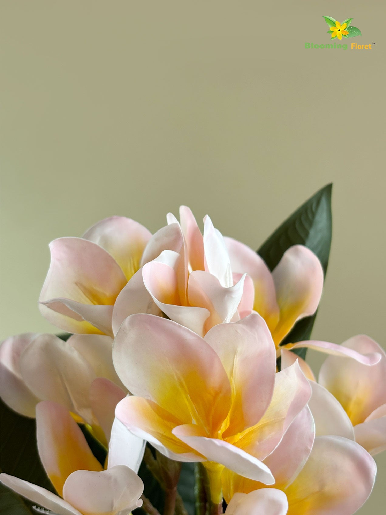 Frangipani Flower Stick | Golden Yellow | 84 cm