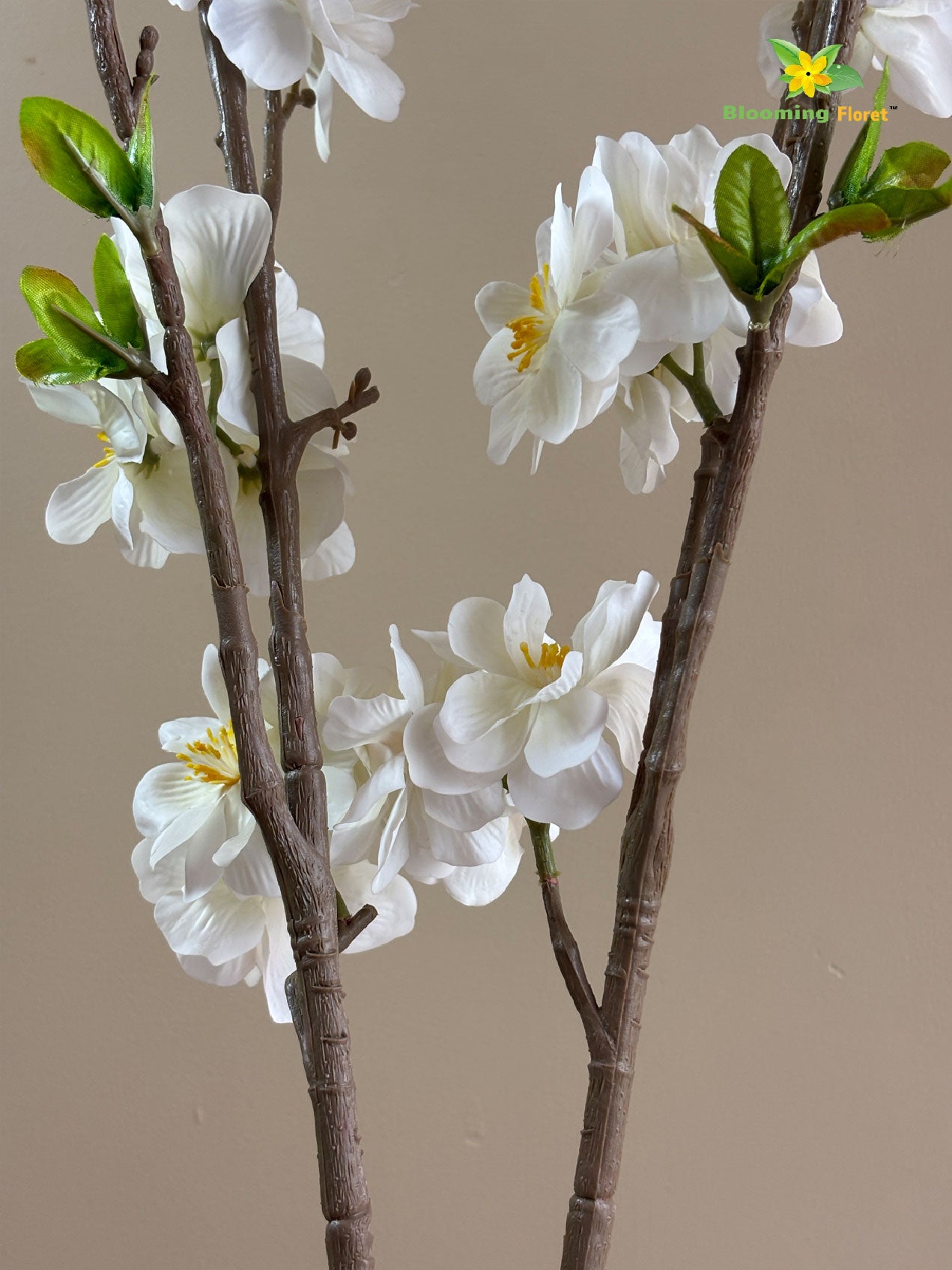 Cherry Blossom Flower Stick - White