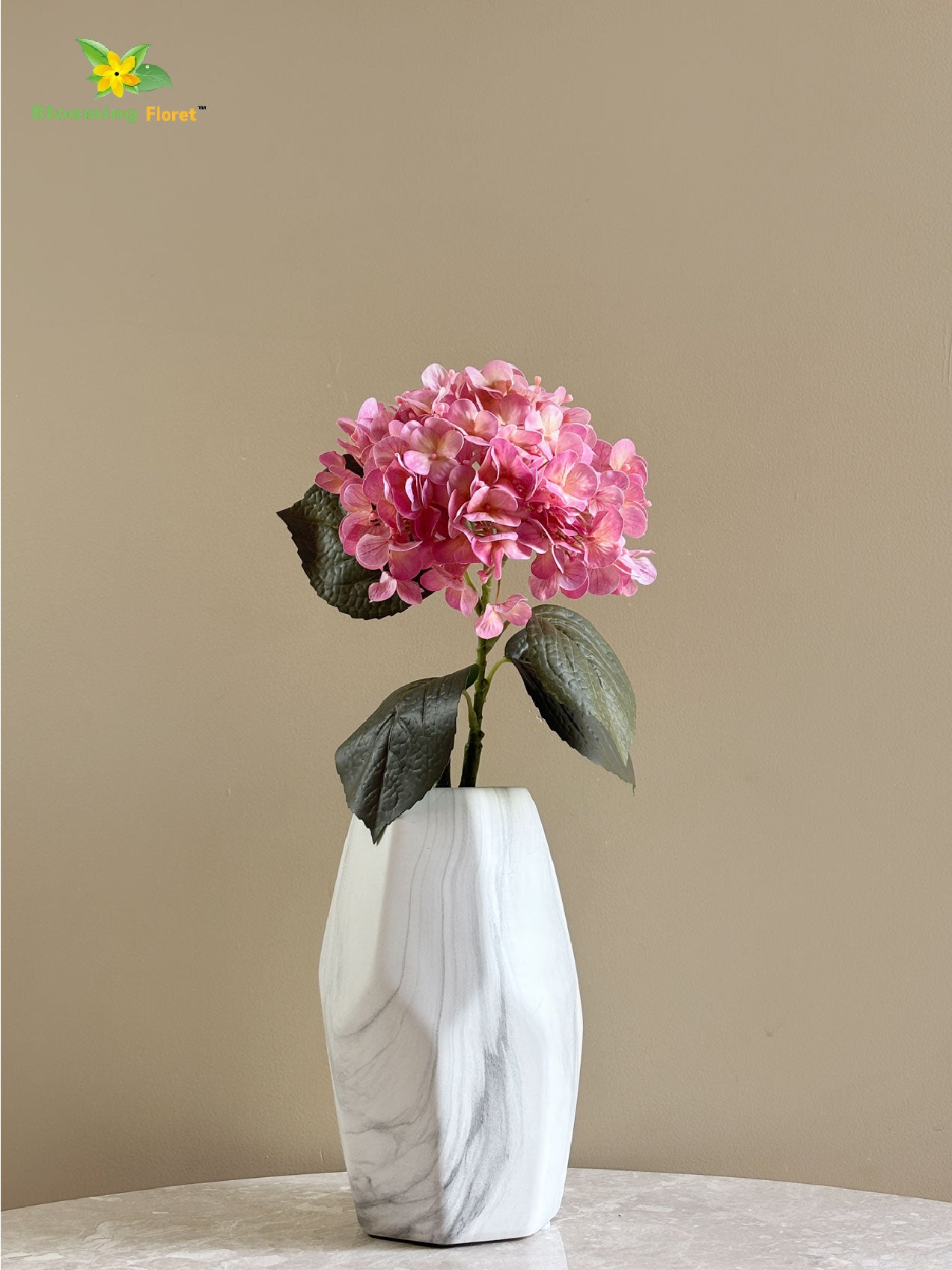 Hydrangea Flower Stick - Rose Red