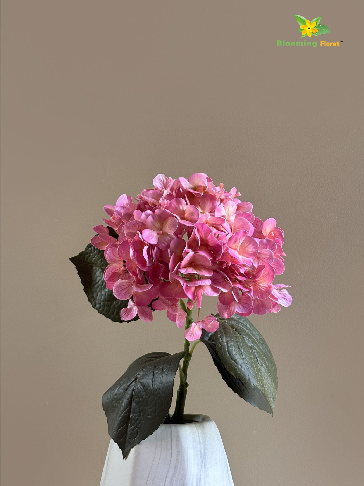 Hydrangea Flower Stick - Rose Red