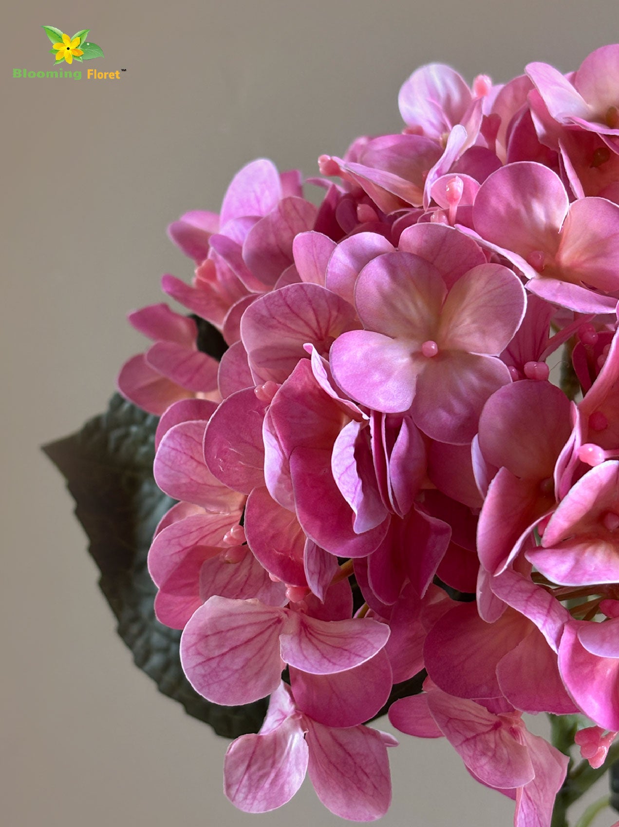 Hydrangea Flower Stick - Rose Red