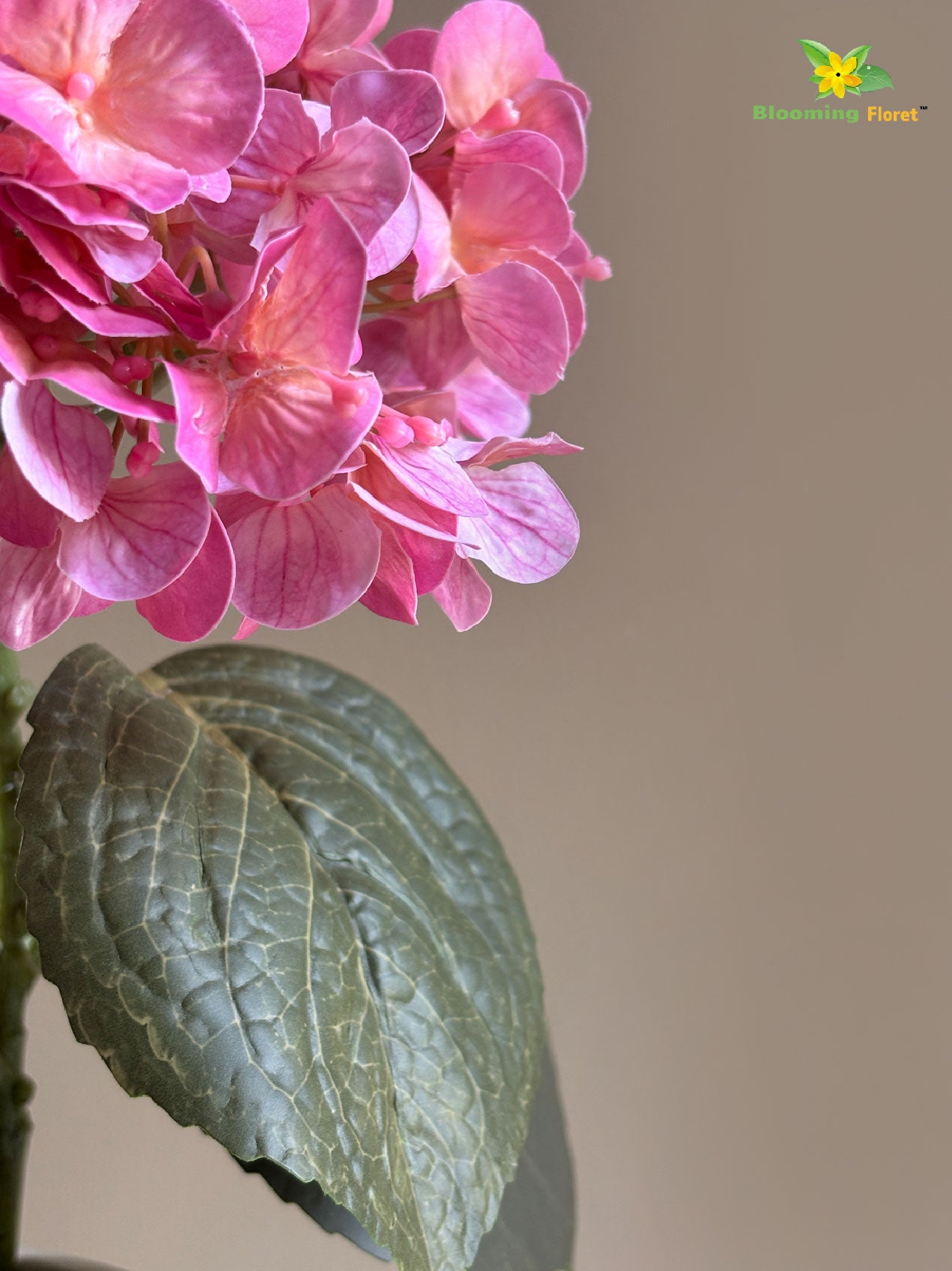 Hydrangea Flower Stick - Rose Red