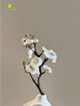 Small Plum Blossom Flower Stick (Set of 2) - White